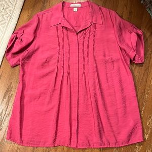 Coldwater Creek Pink Button Down Blouse